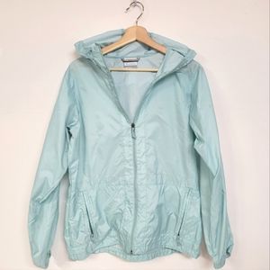 Women's Columbia Switchback Hooded Packable Jacket,  ocean blue/sz medium
